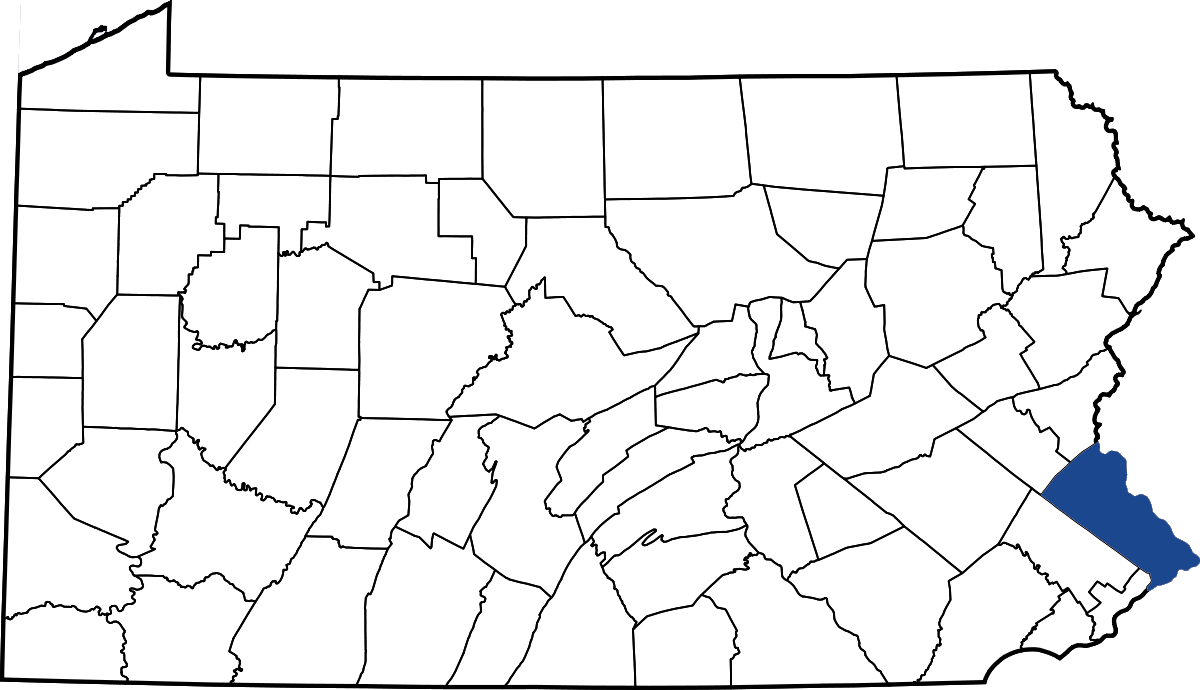 bucks county location map